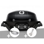 Barbecue à gaz Napoléon Travel Q PRO 285 noir + Rôtissoire + Ensemble 2 ustensiles – Image 2