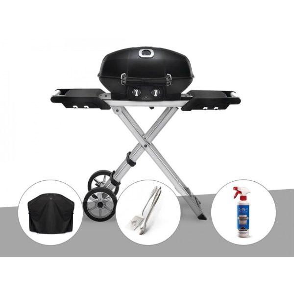 Barbecue à gaz Travel Q Pro 285X + Housse + Ensemble 2 ustensiles + Nettoyant grill 3 en 1
