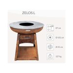 Barbecue brasero en acier Zelos Hauteur 87 cm Diamètre 102 cm. – Image 3