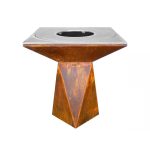 Brasero Artiss G1 Corten plaque de cuisson acier inoxydable alimentaire