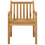 Ensemble de salle à manger de jardin 5 pcs Bois de teck solide – Image 5