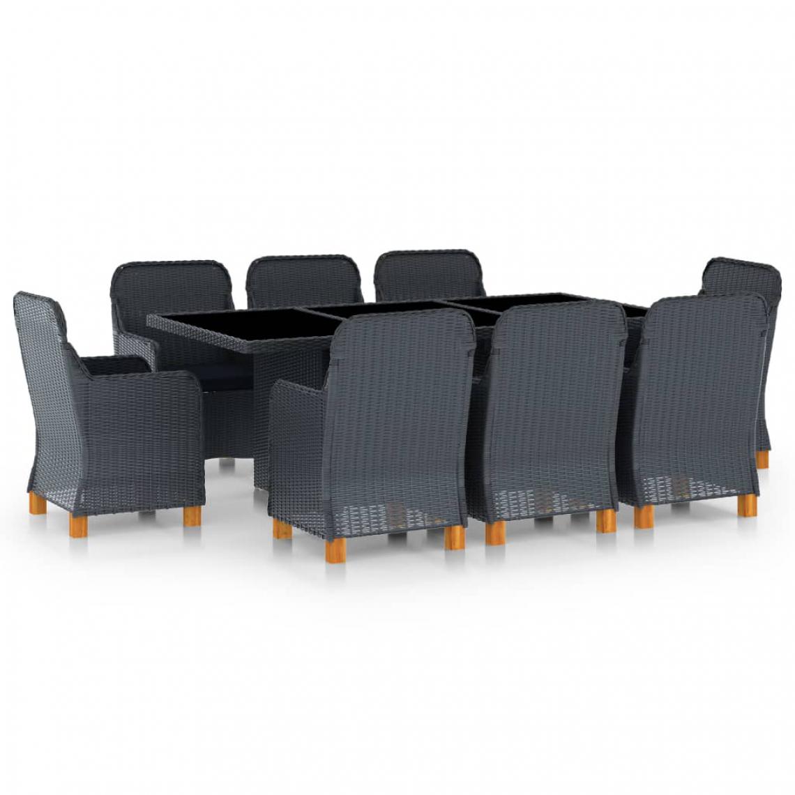 mobilier-a-diner-9-pcs-avec-coussins-resine-tressee-gris-fonce-11147280-29181516_1140x1140.jpg Mobilier à dîner 9 pcs avec coussins Résine tressée Gris foncé – Image 1