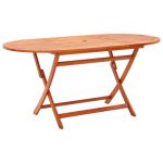 Mobilier à dîner de jardin 9 pcs Bois d'eucalyptus et textilène – Image 5