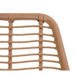 Salon de jardin en polyrotin ensemble de canapés chaises table couleur naturelle rembourrage crème 04_0004249 – Image 3