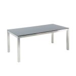 Ensemble de jardin table en verre noire et 6 chaises beiges – Image 5